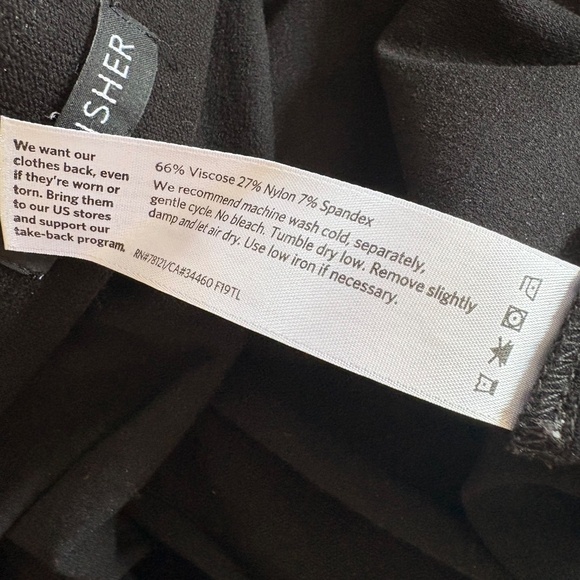 SOLD Eileen Fisher Lightweight Black Stretch Wide Leg Pants - Picture 7 of 12